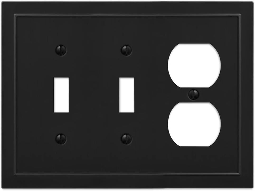 Bethany Black Cast Metal 3-Gang Wallplate