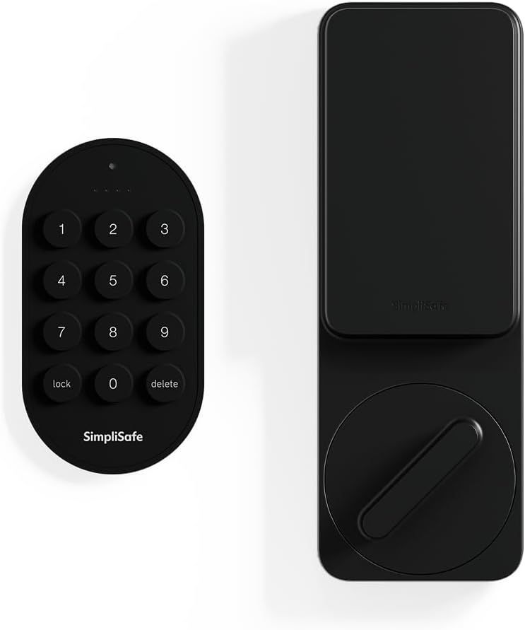 Black Wi-Fi Electronic Deadbolt with Pin Pad