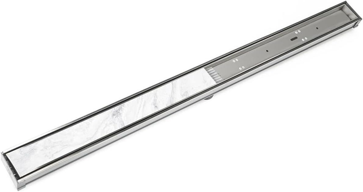 36" Satin Stainless Steel Low Profile Linear Drain Kit