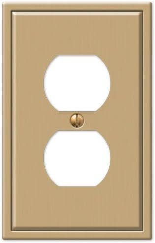 Brushed Bronze Single Duplex Steel Wallplate