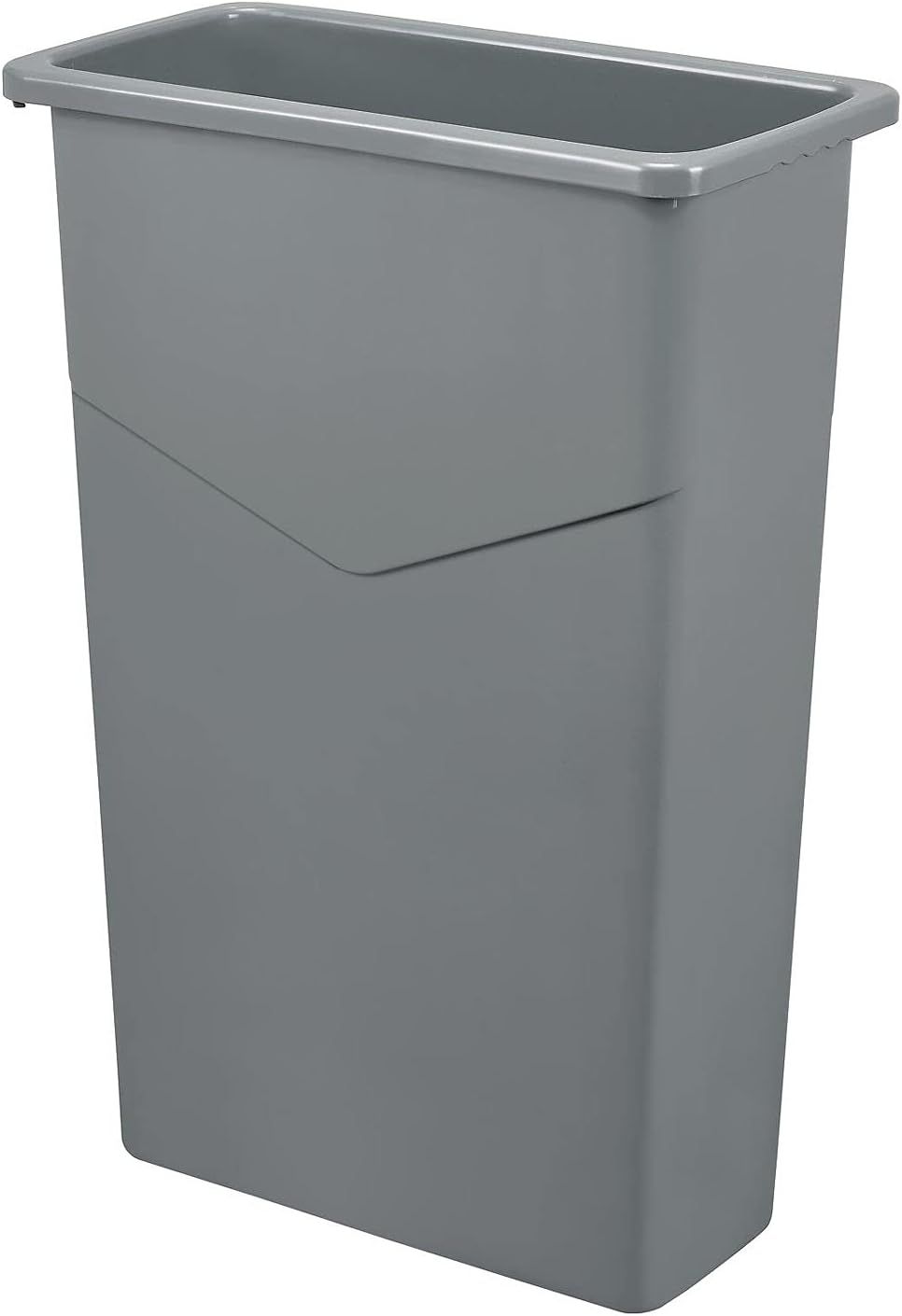 Slim Gray Plastic 23 Gallon Waste Container