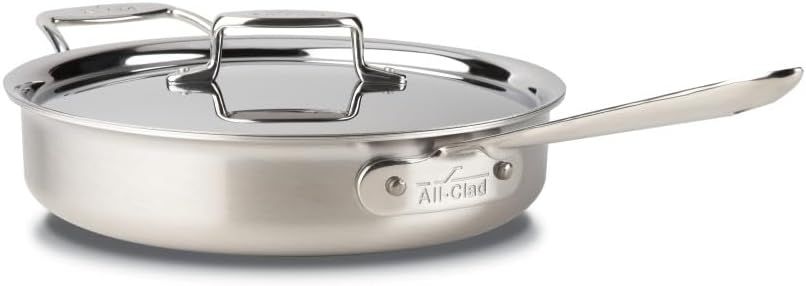 Stainless Steel 3-Quart Non-Stick Saute Pan with Lid