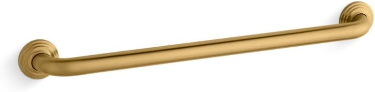 Vibrant Brushed Moderne Brass 24" Traditional Grab Bar