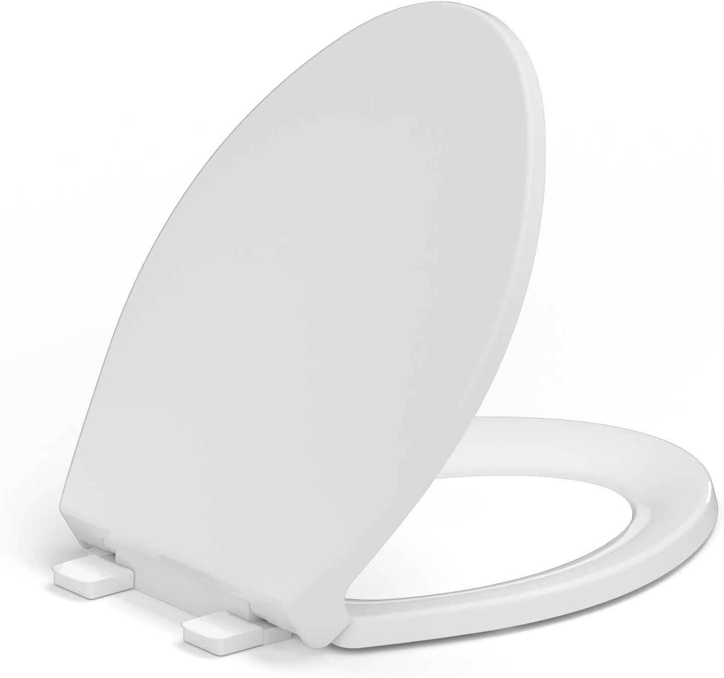 White Elongated Soft Close Heavy Duty Toilet Seat