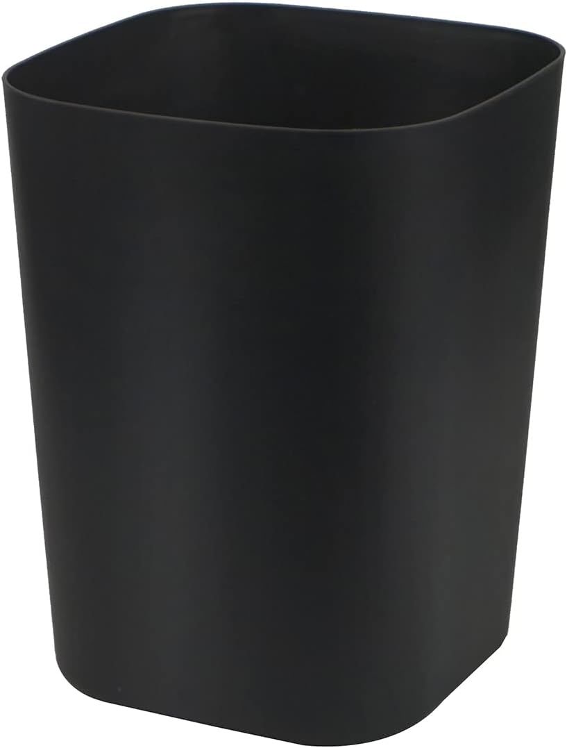 Black Square 2 Gallon Plastic Trash Can