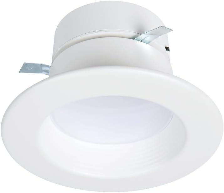 4-Inch White Aluminum Recessed LED Retrofit Light with Selectable CCT