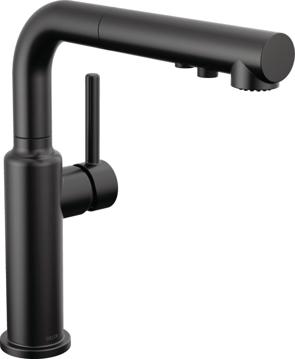 Daneri Matte Black Pull-Out Kitchen Faucet with Magnetic Docking