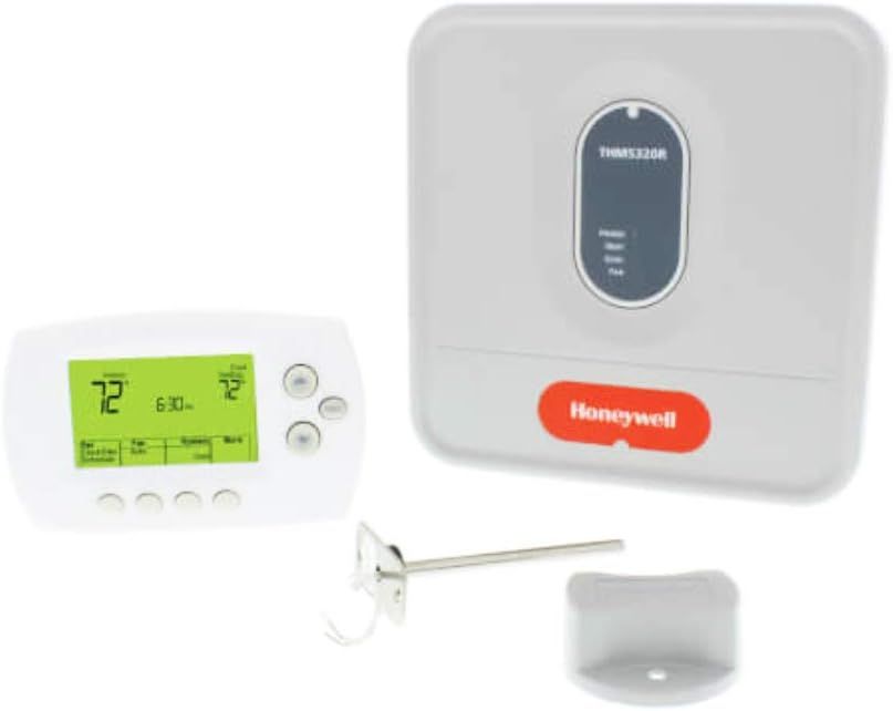 White Programmable Digital Wireless Thermostat Kit