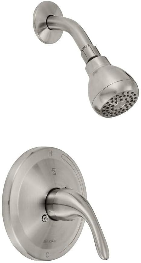 Brushed Nickel Wall Mounted Single-Handle Shower Faucet