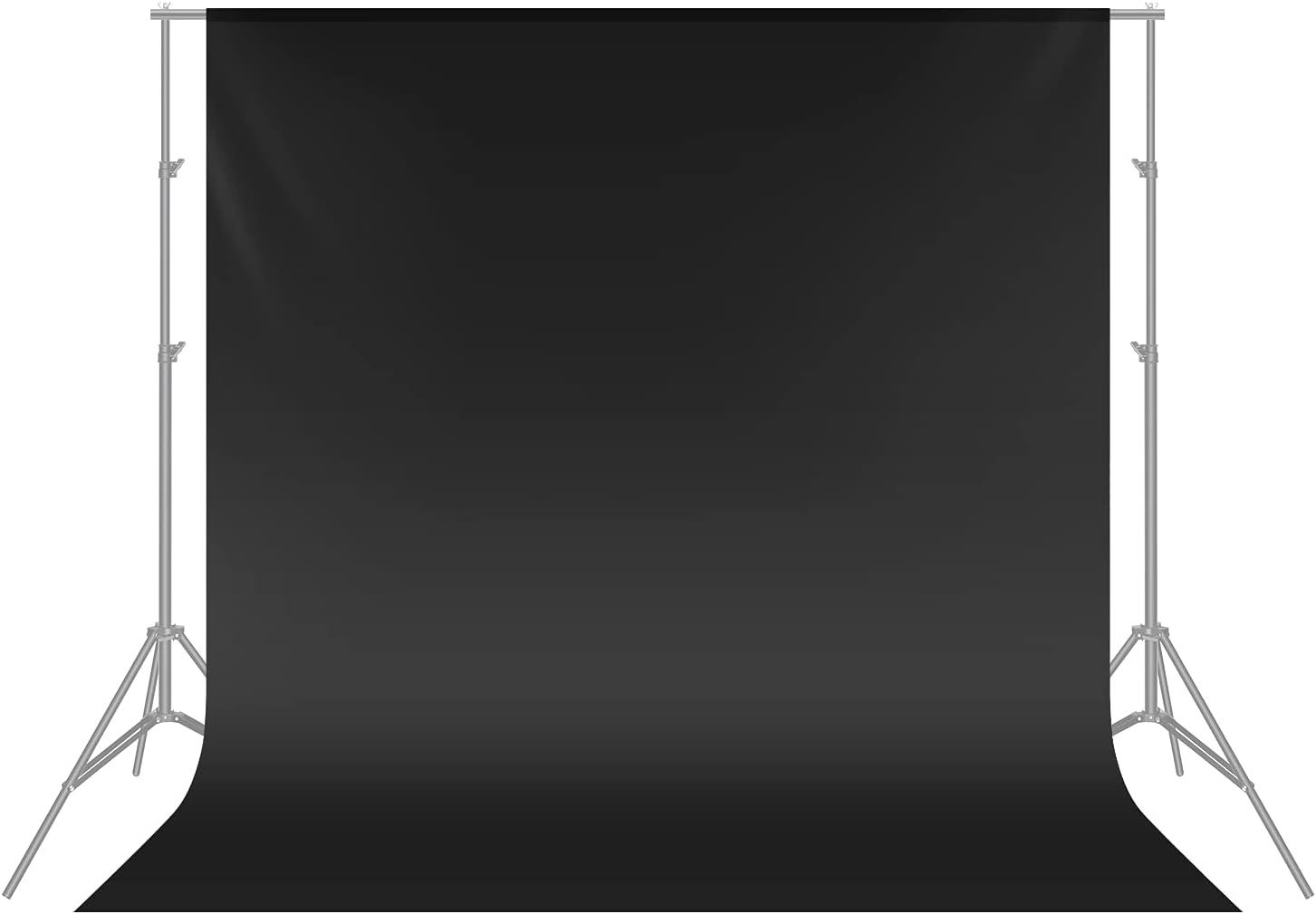 Black Polyester 6x9 Feet Collapsible Photography Backdrop