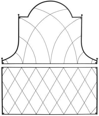 Somerset Black Wrought Iron Garden Trellis, 53" Height