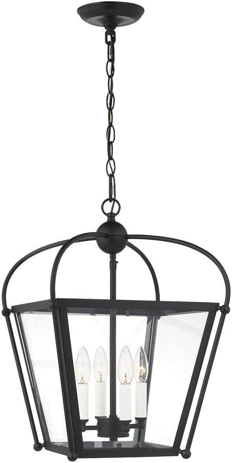 Midnight Black Glass 4-Light Indoor Pendant