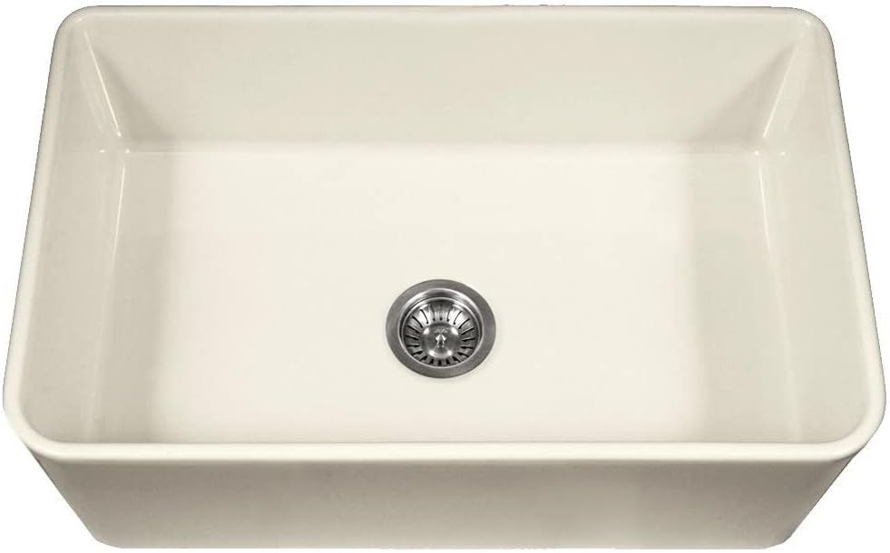 Biscuit Fireclay Single Bowl Farmhouse Kitchen Sink