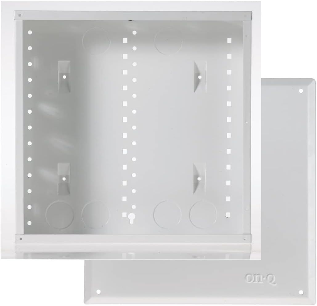 Legrand 14 Inch Glossy White Cold Rolled Steel Media Enclosure