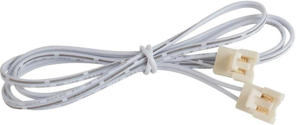 24-Inch White Electric LED Tape Light Connector Cord