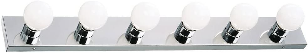 Elegant 6-Light Polished Chrome Vanity Wall Fixture