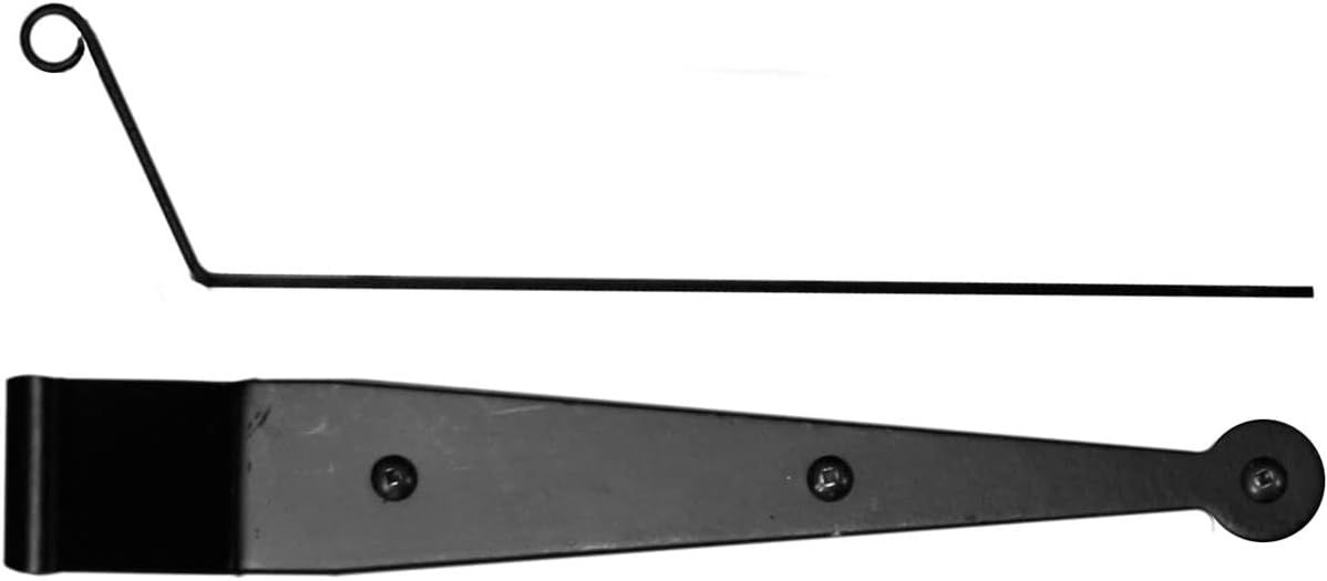 Matte Black Stainless Steel 10" Strap Hinge Pair