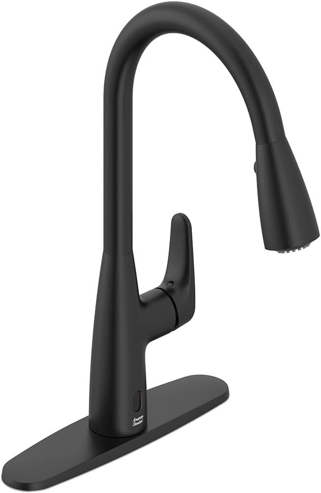 Matte Black Touchless High-Arc Pull-Down Kitchen Faucet