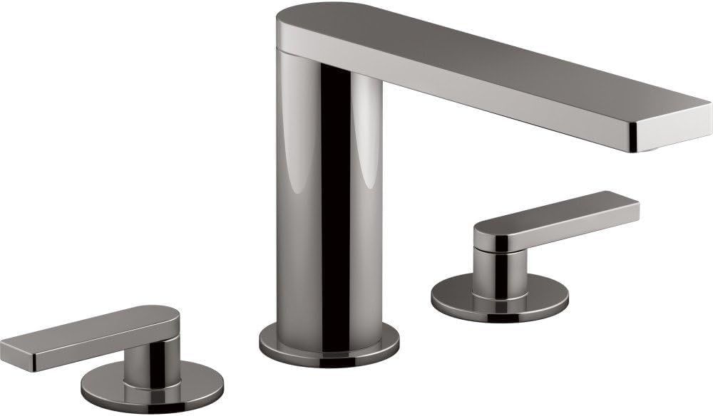 Composed Minimalist Chrome Widespread Bathroom Faucet