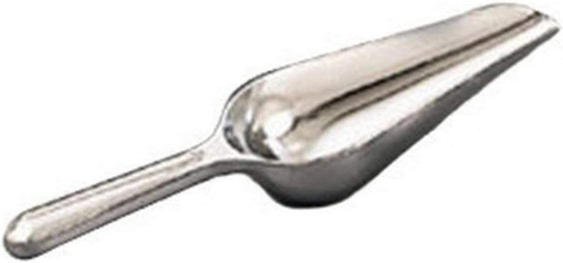 High-Shine Silver Cast Aluminum Ice Scoop, 1/4 Cup