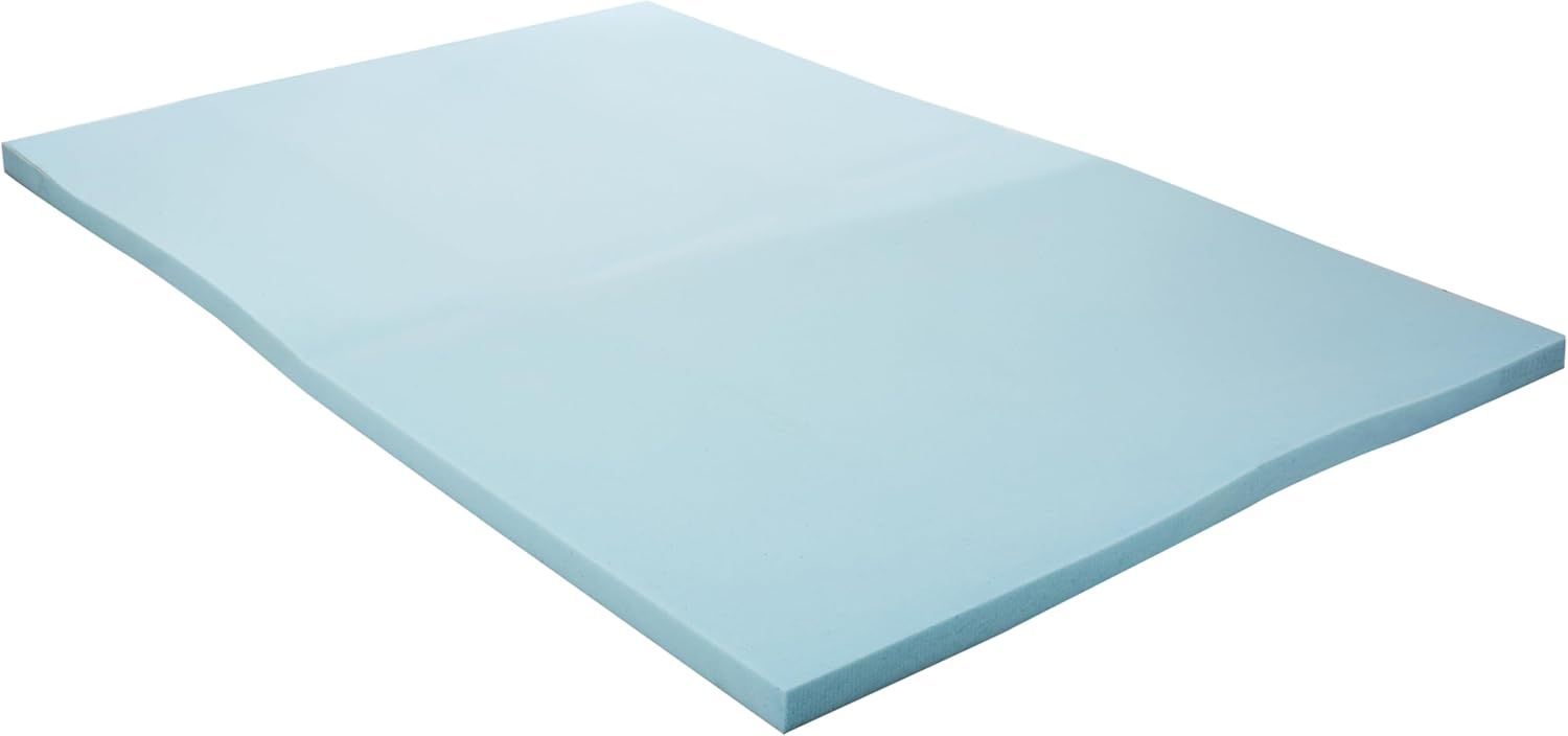 Full Size Blue Gel Memory Foam Mattress Topper