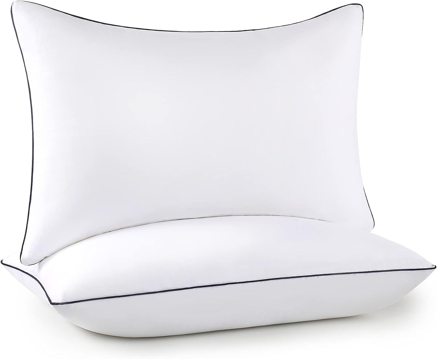 Queen Size White Microfiber Plush Bed Pillows Set