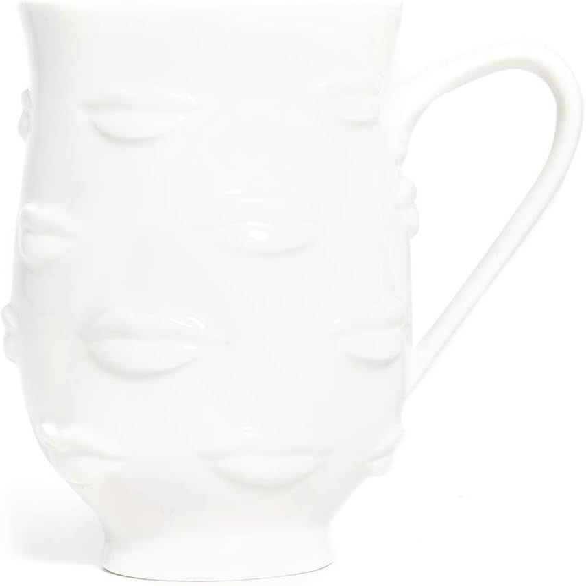 Gala White Ceramic Embossed Everyday Mug