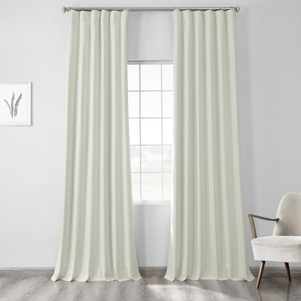 Starlight Off White 120" Blackout Linen Polyester Window Panel
