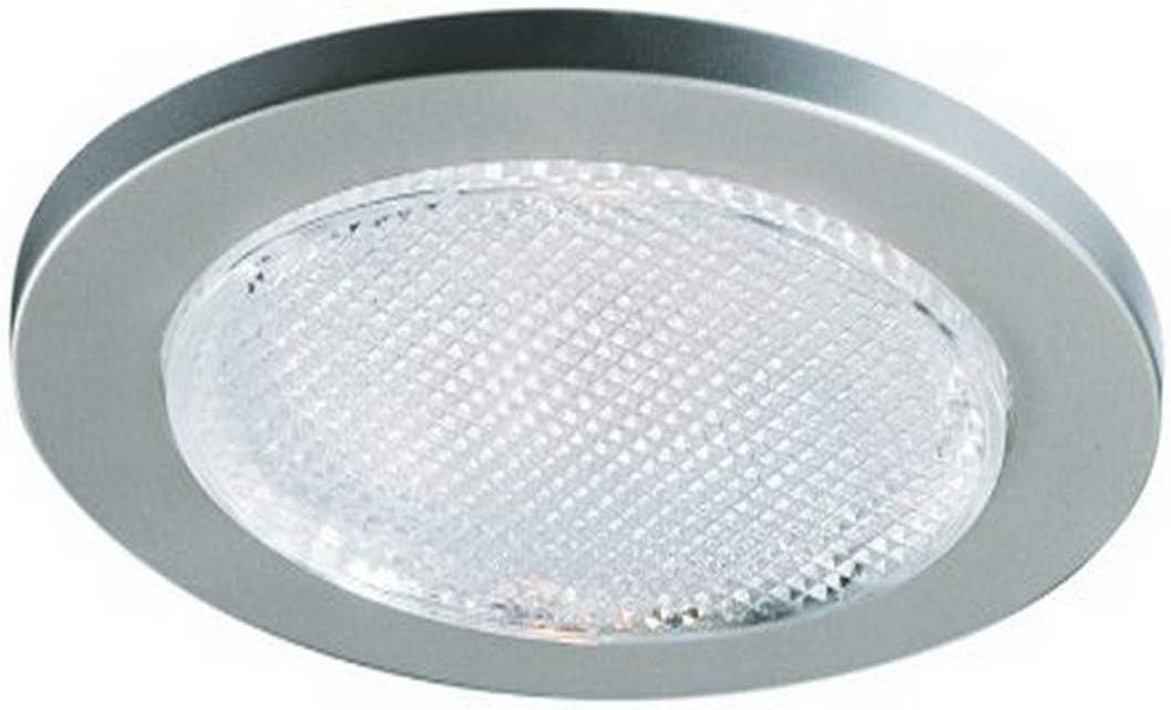 4-Inch Satin Nickel Recessed Shower Light with Glass Lens