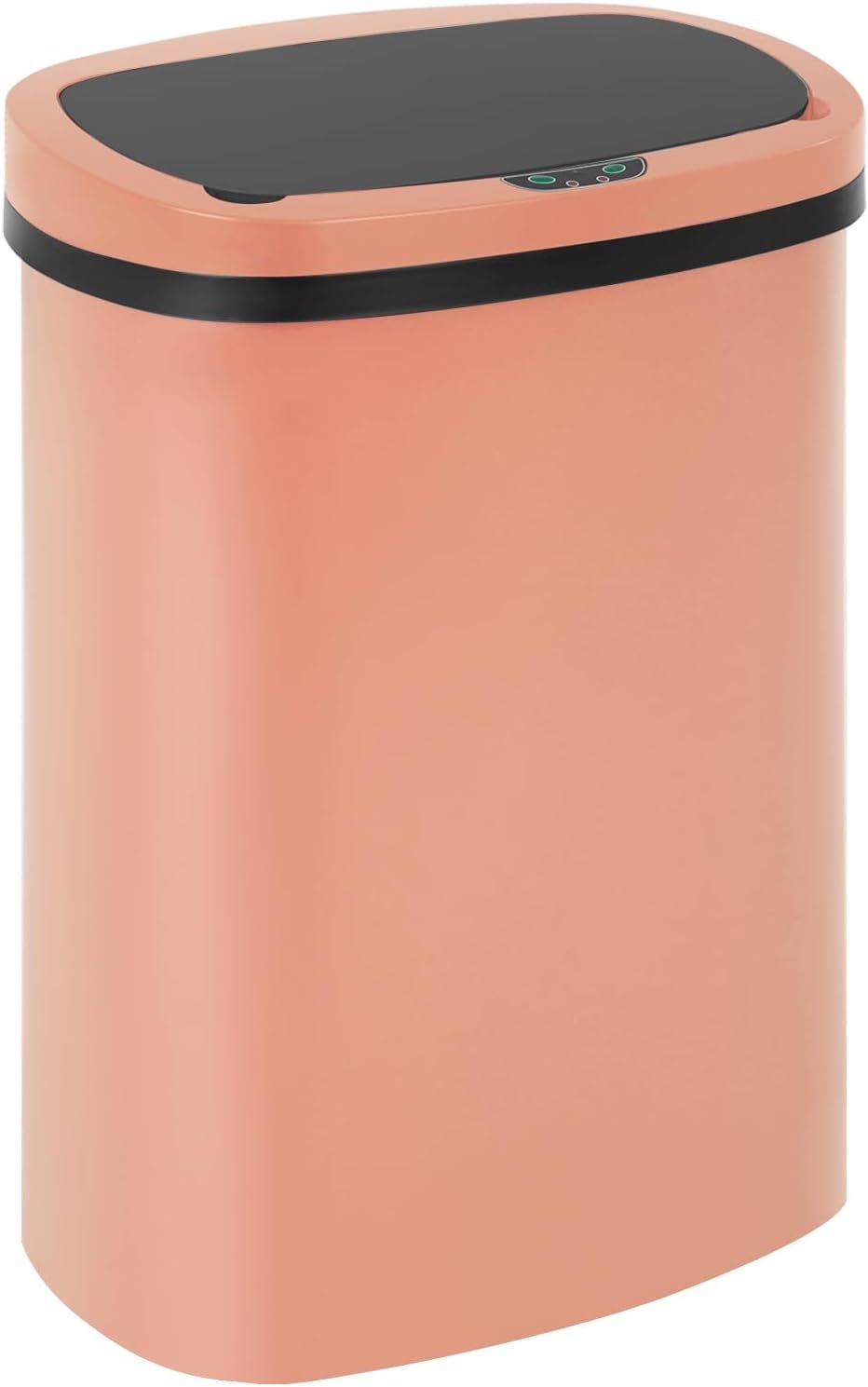 Pink Plastic Touchless Rectangular Kitchen Trash Can