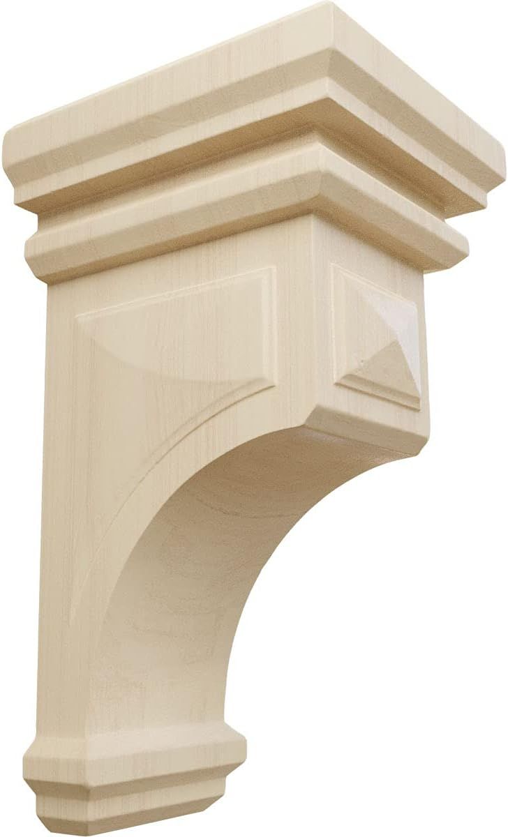 Medium Natural Rubberwood Decorative Corbel 5" x 5.75" x 10"