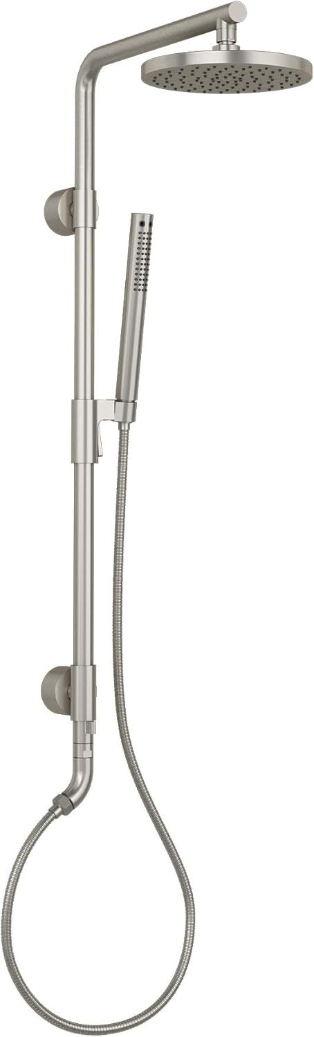 Brushed Nickel Dual Rain and Handheld Shower System