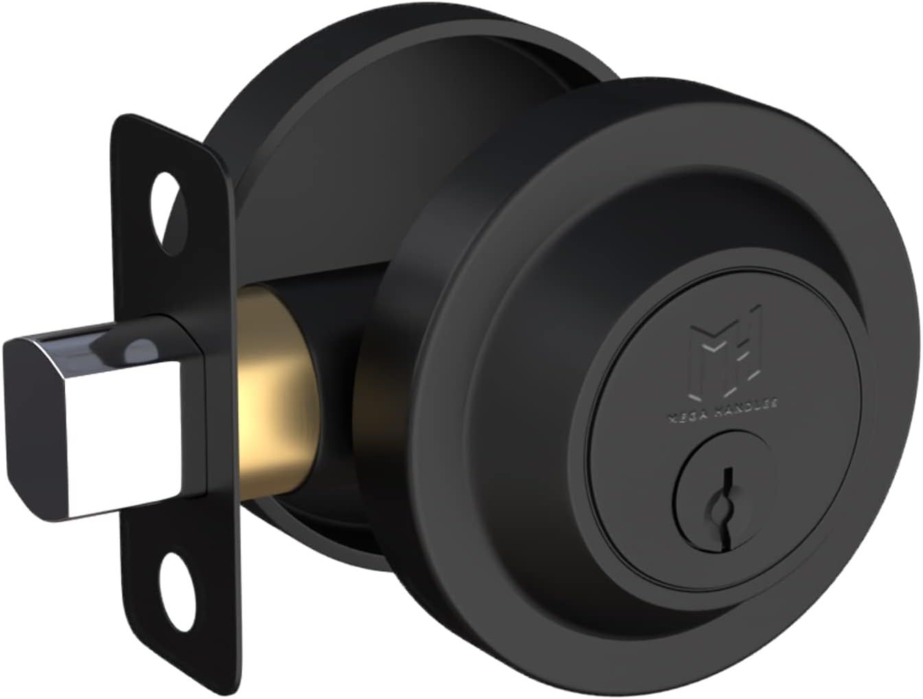 Matte Black Universal Handing Round Deadbolt for Entry Doors