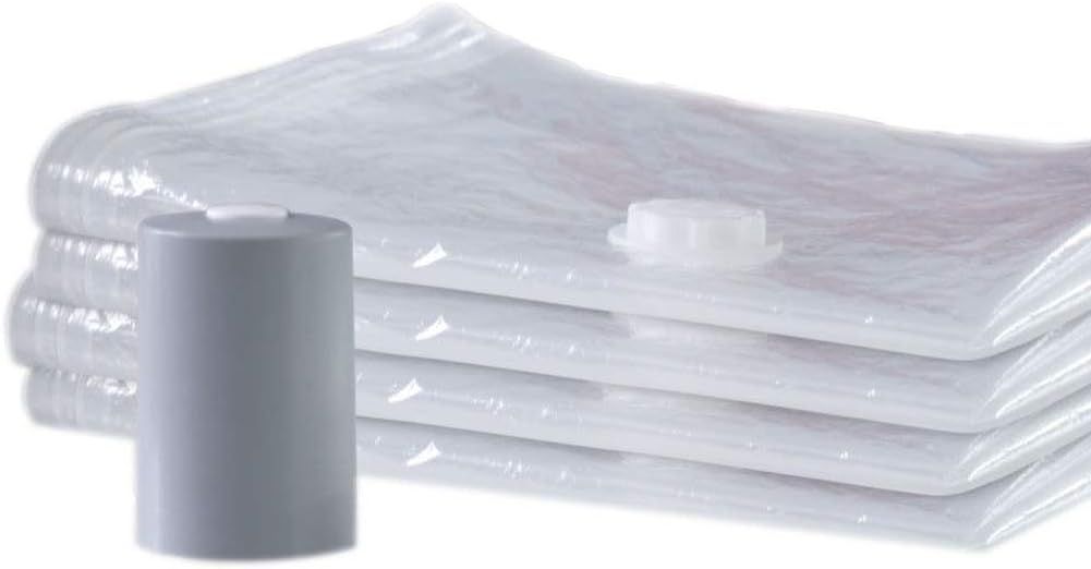 Pac N Stack Vacuum Storage Bags with Pump - 4 Pack