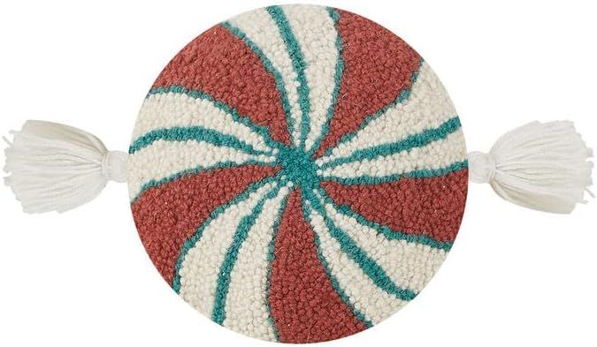 Round Wool and Cotton Velvet Kids Pillow with Tassels