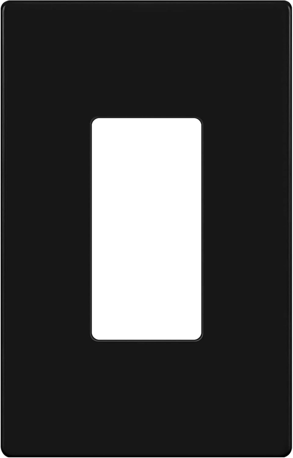 Black Medium Screwless Polycarbonate Wall Plate