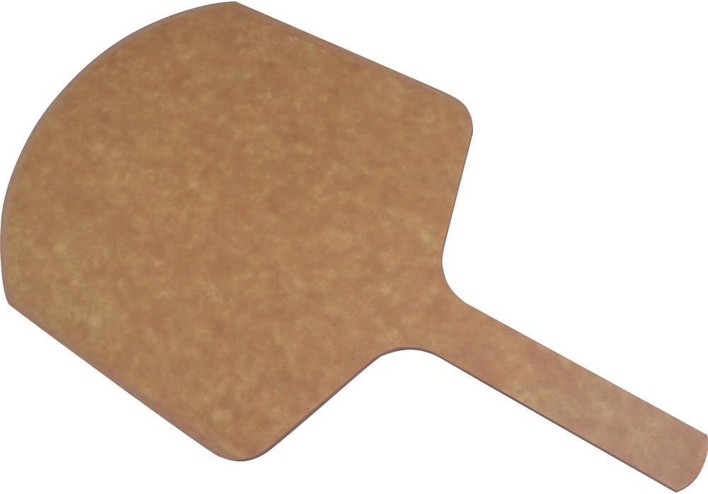 Beige 12-Inch Wood Pizza Peel with Long Handle