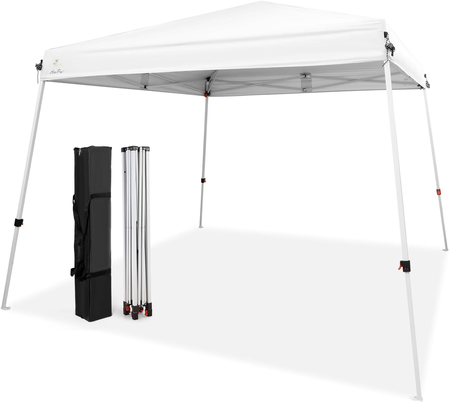 White 10x10 Waterproof UV-Resistant Steel Frame Canopy Tent