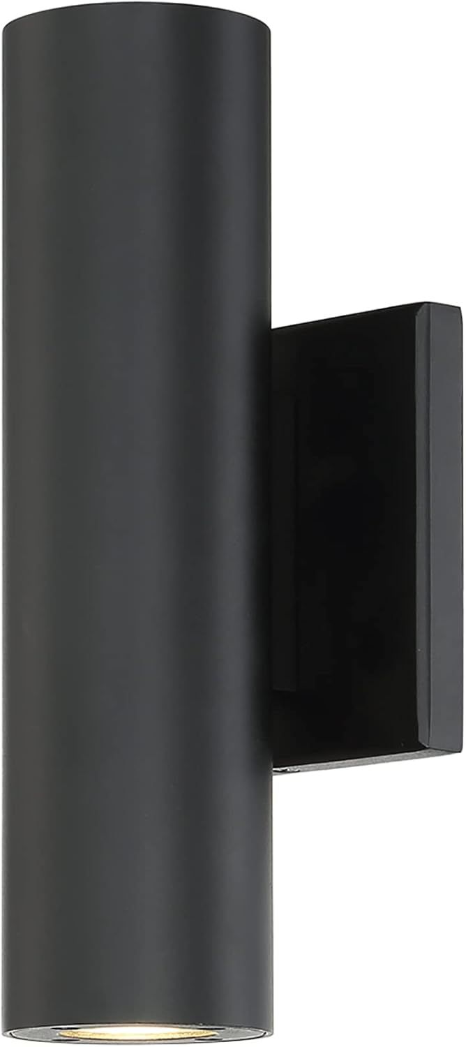 Black Dimmable LED Cylinder Outdoor Wall Sconce