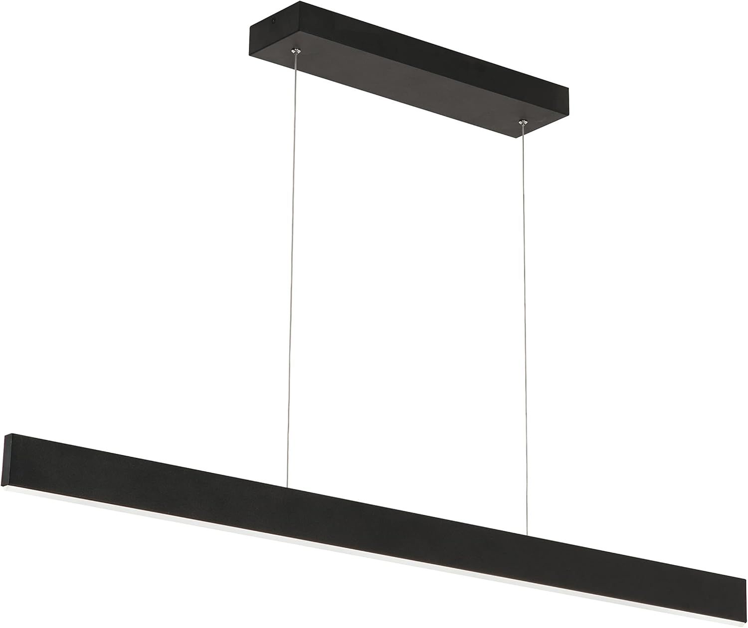 46" Black Aluminum Modern Linear LED Pendant Light