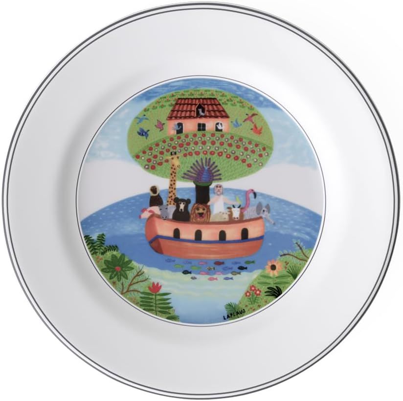 Noah's Ark Design Naif 8.25" Porcelain Salad Plate