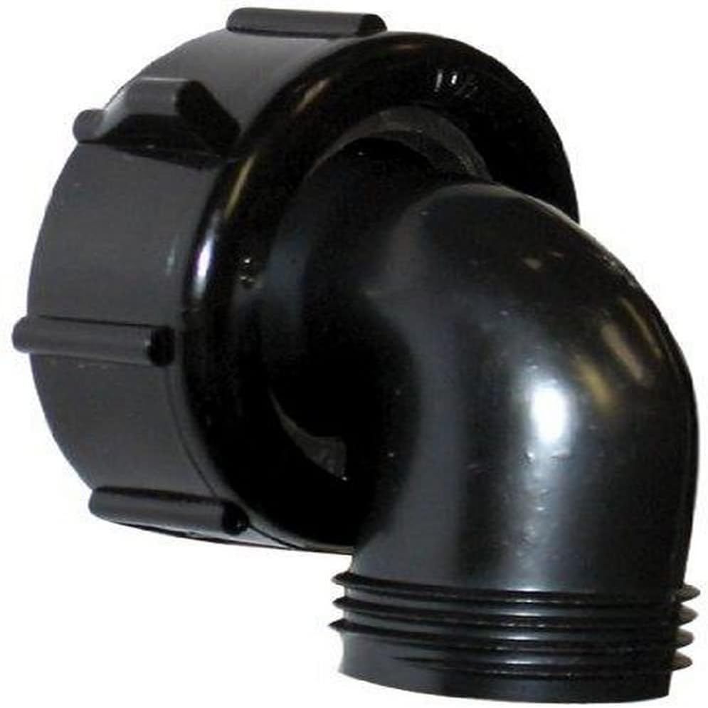 Black Swivel Drain Connector for Grey-Water Tanks