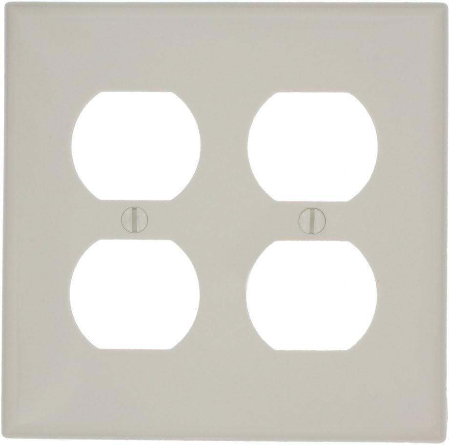 Light Almond 2-Gang Duplex Standard Nylon Wall Plate