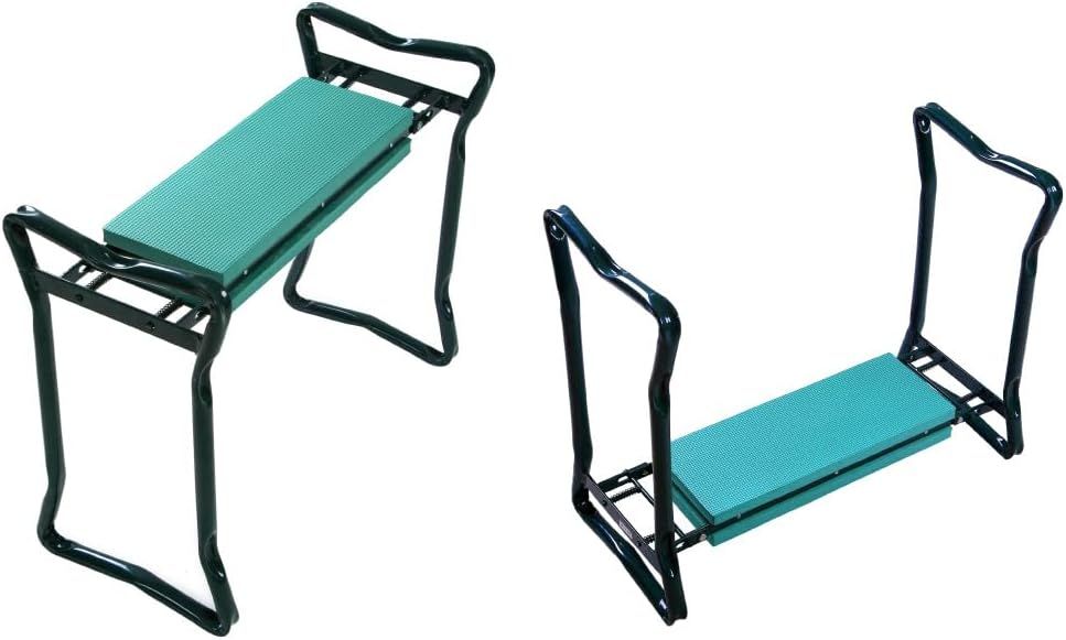 Green Steel Padded Garden Kneeler and Seat