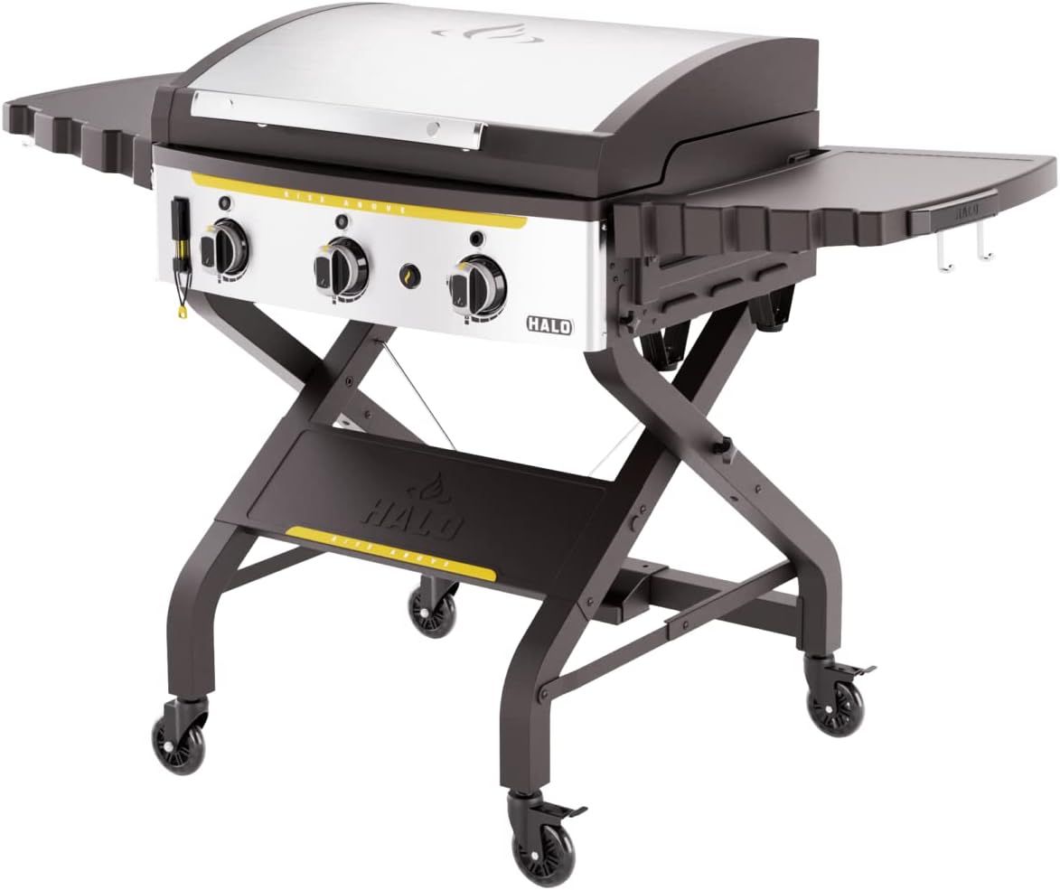 Elite Stainless Steel Propane Gas Hibachi Griddle with 3 Burners