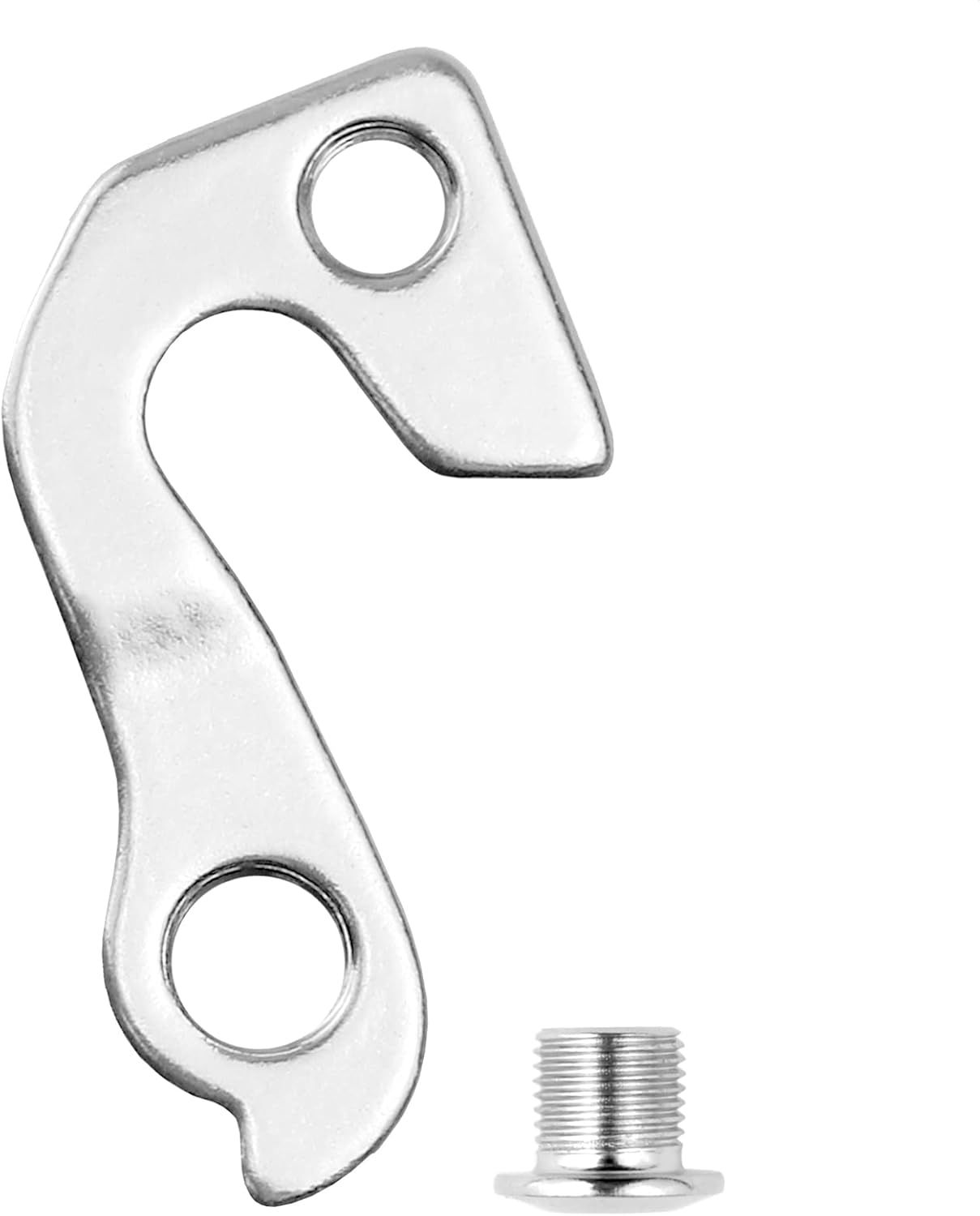 Silver Steel Rear Bike Derailleur Hanger with Bolt