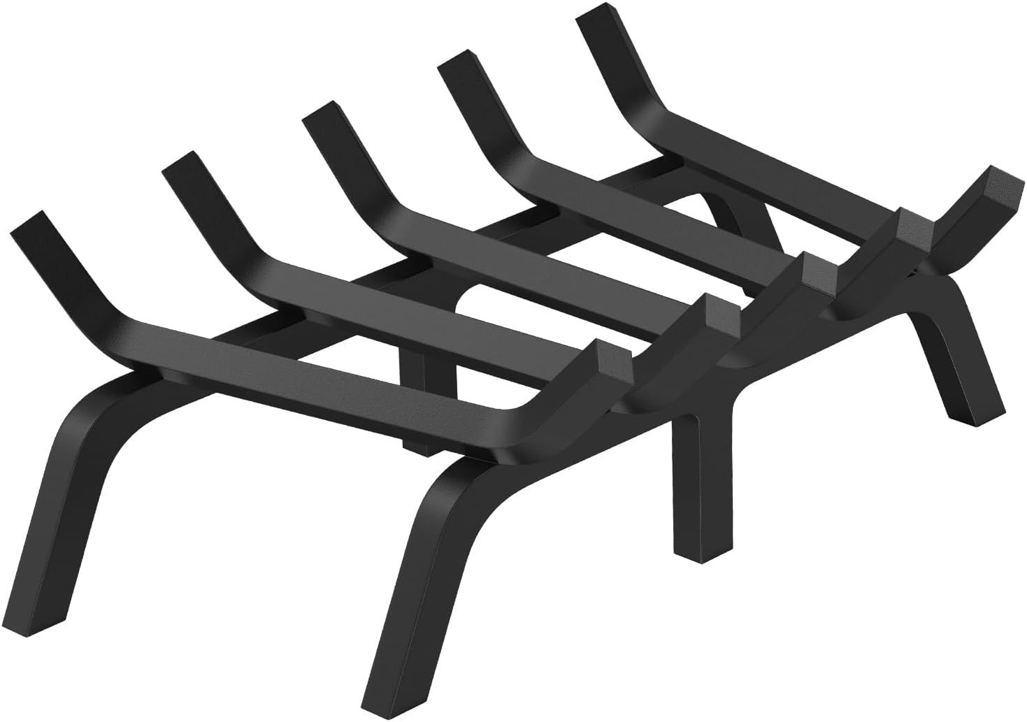 24'' Black Heavy Duty Steel Fireplace Grate with 6 Legs