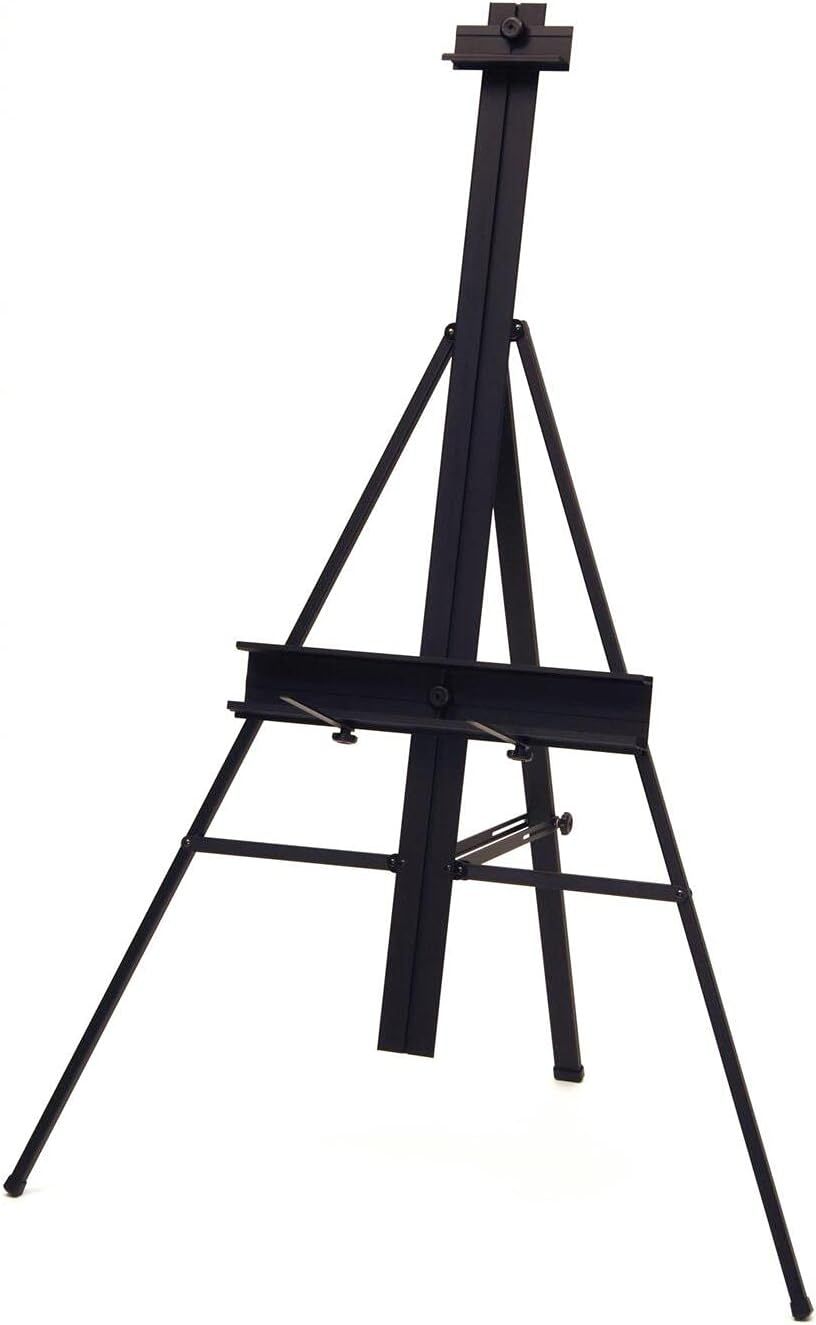 Black Adjustable Aluminum Studio Easel