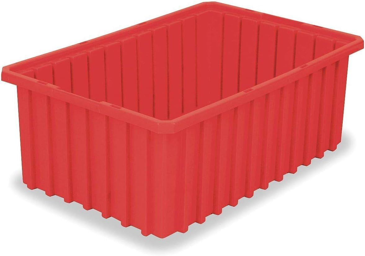 Red Plastic Rectangular Dividable Storage Container