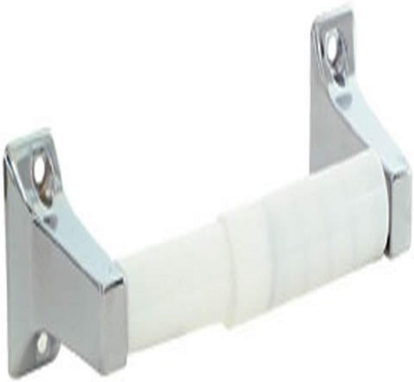 Polished Chrome Wall-Mounted Double Post Toilet Paper Holder